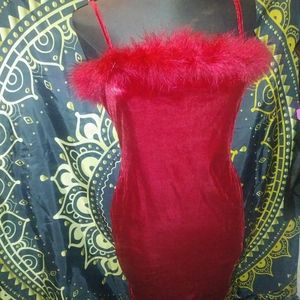 Fashion nova Red velvet mini dress